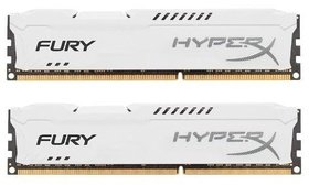 Модуль памяти DDR3 Kingston 8GB (2 x 4GB) HyperX Fury White Series HX318C10FWK2/8