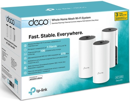 Бесшовный Mesh роутер TP-Link Deco M4 (DECO M4(3-PACK)) фото 2