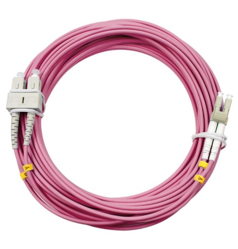 Патчкорд оптоволоконный Cabeus FOP-50-OM4-LC-SC-15m Патчкорд оптоволоконный Cabeus FOP-50-OM4-LC-SC-15m