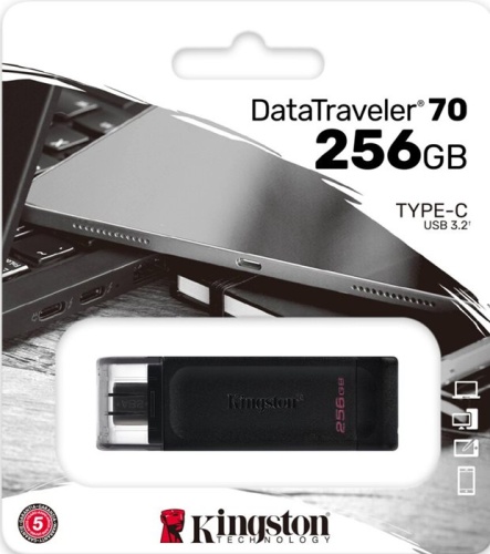 Накопитель USB flash Kingston 256Gb DataTraveler 70 Type-C DT70/256GB фото 3