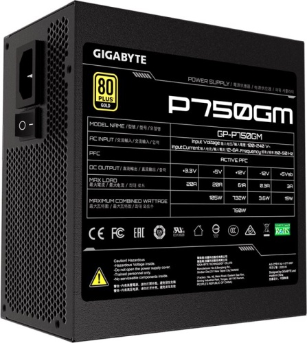 Блок питания GIGABYTE 750W (GP-P750GM) фото 2