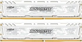 Модуль памяти DDR4 Crucial 16Gb 2x8Gb Ballistix Sport LT White BLS2C8G4D240FSC