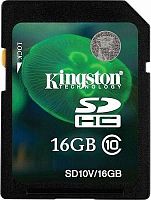 Карта памяти SDHC Kingston 16ГБ SD10V/16GB