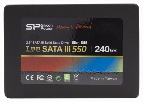Накопитель SSD SATA 2.5 Silicon Power 240Гб S55 SATA III SP240GBSS3S55S25 Накопитель SSD SATA 2.5 Silicon Power 240Гб S55 SATA III SP240GBSS3S55S25