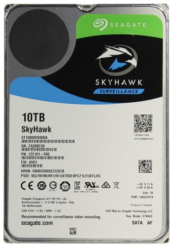 Жесткий диск SATA HDD Seagate 10000Gb (10Tb) SkyHawk Surveillance ST10000VX0004 Жесткий диск SATA HDD Seagate 10000Gb (10Tb) SkyHawk Surveillance ST10000VX0004