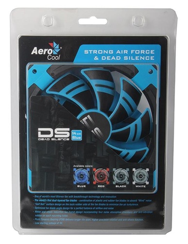 Вентилятор для корпуса Aerocool DS 14см Blue (синяя подсветка) фото 4