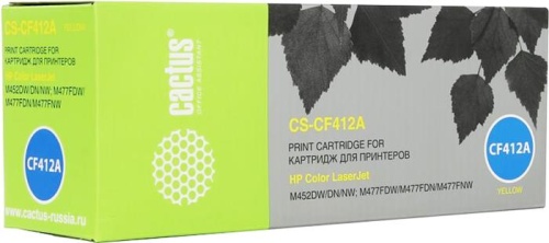 Картридж совместимый лазерный Cactus CS-CF412A желтый