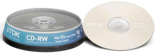 Диск CD-RW TDK 700МБ 4x-12x CD-RW700HCBA10