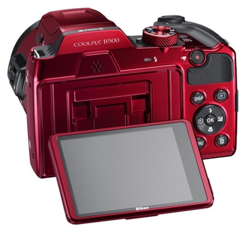 Цифровой фотоаппарат Nikon CoolPix B500 красный VNA953E1 фото 4