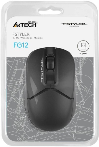 Беспроводная мышь A4Tech Fstyler FG12 черный FG12 BLACK фото 9