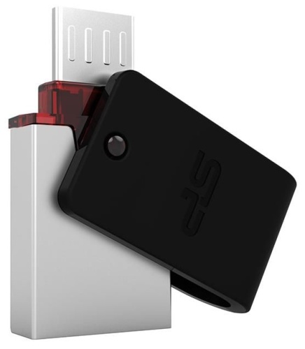 Накопитель USB flash Silicon Power 16ГБ Mobile X31OTG SP016GBUF3X31V1K черный фото 2