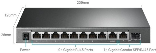 Коммутатор TP-Link TL-SG1210MPE 10G 8PoE+ 123W фото 3