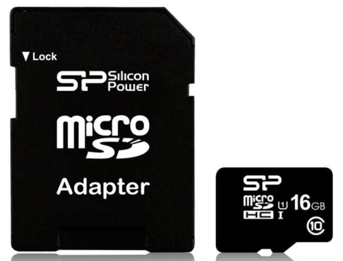Карта памяти Micro SDHC Silicon Power 16ГБ SP016GBSTHDU1V10-SP Карта памяти Micro SDHC Silicon Power 16ГБ SP016GBSTHDU1V10-SP