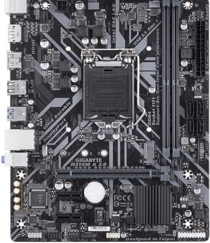 Мат. плата Socket1151v2 GIGABYTE H310M A 2.0