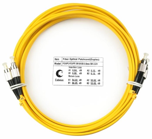 Патчкорд оптоволоконный Cabeus FOP(d)-9-FC-FC-7m Патчкорд оптоволоконный Cabeus FOP(d)-9-FC-FC-7m