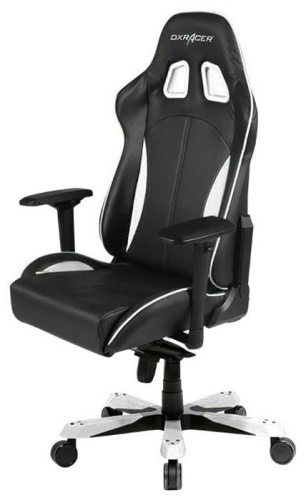 Игровое кресло DXRacer OH/KS57/NW King чёрно-белое Игровое кресло DXRacer OH/KS57/NW King чёрно-белое