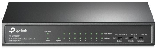 Коммутатор неуправляемый TP-Link TL-SF1009P 9x100Mb 8PoE+ 65W