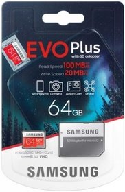   Micro SD Samsung 64Gb Samsung EVO Plus MB-MC64HA/RU