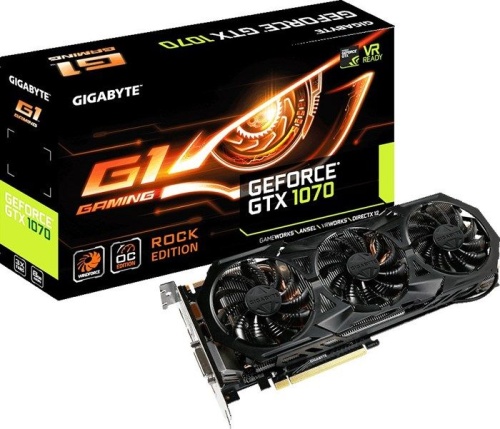 Видеокарта PCI-E GIGABYTE 8192Mb GeForce GTX1070 Gigabyte G1 ROCK (GV-N1070G1 ROCK-8GD) фото 6