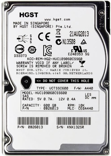 Жесткий диск SAS HDD 2.5 Hitachi 600ГБ C10K900 0B26013 Жесткий диск SAS HDD 2.5 Hitachi 600ГБ C10K900 0B26013