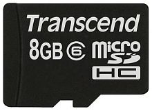 Карта памяти Micro SDHC Transcend 8ГБ microSDHC Class 6 TS8GUSDC6