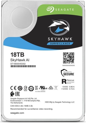 Жесткий диск SATA HDD Seagate 18Tb SkyHawk AI (ST18000VE002)