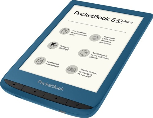 Электронная книга PocketBook 632 Azure (PB632-A-RU) фото 3