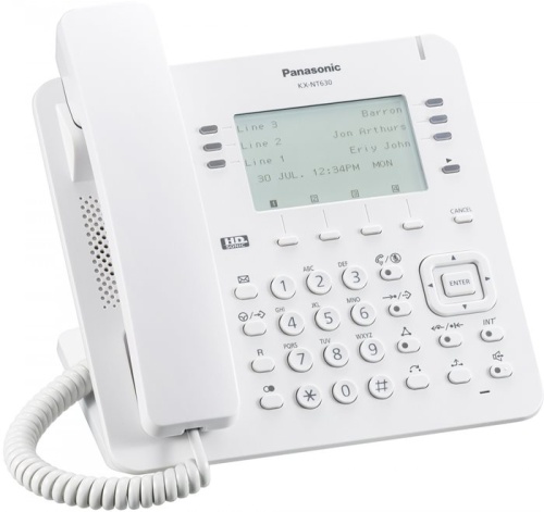 IP телефон Panasonic KX-NT630RU белый фото 3