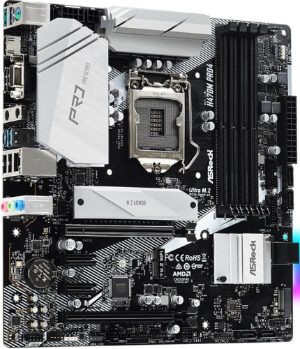 Мат. плата Socket1200 ASRock H470M PRO4 H470M Pro4 фото 3