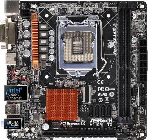 Мат. плата Socket1151 ASRock H110M-ITX