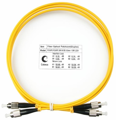 Кабель оптический Cabeus FOP(d)-9-FC-FC-1,5m Кабель оптический Cabeus FOP(d)-9-FC-FC-1,5m