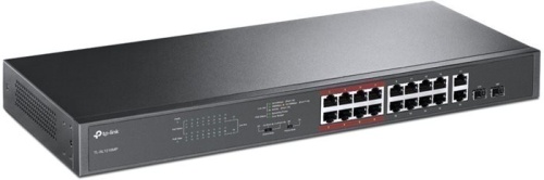 Коммутатор неуправляемый TP-Link TL-SL1218MP 16x100Mb 2G 16PoE+ 192W фото 2