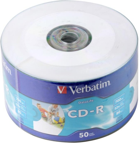 Диск CD-R Verbatim 700МБ 52x, Printable 43794 Диск CD-R Verbatim 700МБ 52x, Printable 43794