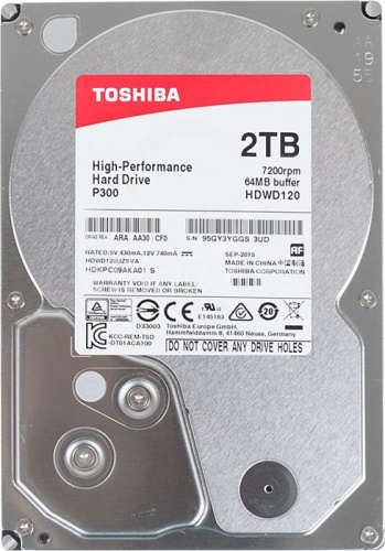 Жесткий диск SATA HDD Toshiba 2Tb HDWD120UZSVA P300