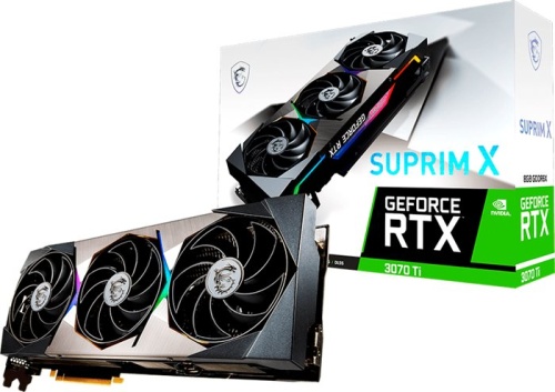 Видеокарта PCI-E MSI 8Gb GeForce RTX3070 Ti (RTX 3070 TI SUPRIM X 8G) RTL фото 5