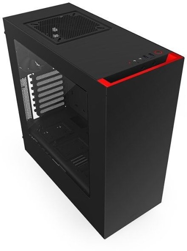 Корпус Miditower NZXT S340 черный/красный CA-S340MB-GR