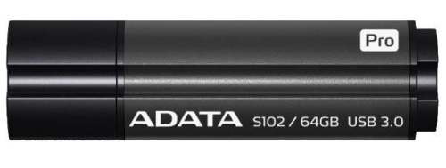 Накопитель USB flash A-DATA 64GB S102 PRO Серый алюминий (Read 600X) AS102P-64G-RGY фото 2