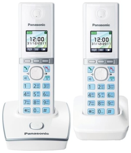 Радиотелефон Panasonic KX-TG8052RUW (белый, 2 трубки)