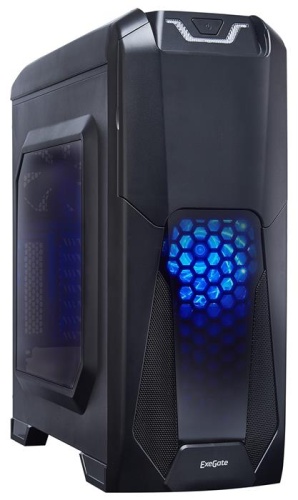 Корпус Miditower EXEGATE EVO-8201 Black-Blue light EX270557RUS