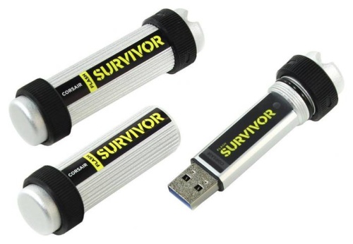 Накопитель USB flash Corsair 128Gb Survivor CMFSV3B-128GB серебристый/черный фото 3