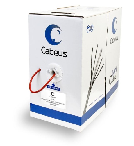 Кабель UTP Cabeus UTP-4P-Cat.5e-SOLID-LSZH-RD Кабель UTP Cabeus UTP-4P-Cat.5e-SOLID-LSZH-RD