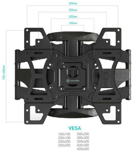 Кронштейн для ТВ ONKRON M15 чёрный Кронштейн для ТВ ONKRON M15 чёрный