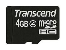 Карта памяти Micro SDHC Transcend 4ГБ TS4GUSDC4