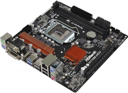 Мат. плата Socket1151 ASRock H110M-HDVR3.0 фото 2