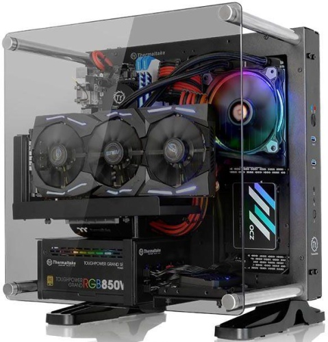 Корпус HTPC Thermaltake Core P1 TG черный CA-1H9-00T1WN-00 фото 7