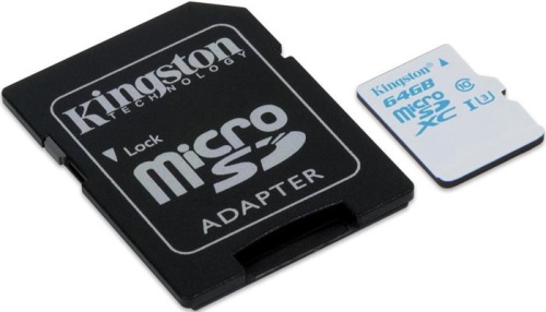Карта памяти micro SDXC Kingston 64ГБ Class 10 UHS-I U3 SDCAC/64GB Карта памяти micro SDXC Kingston 64ГБ Class 10 UHS-I U3 SDCAC/64GB