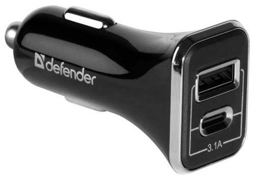 Зарядное устройство автомобильное Defender 5V/3.1A UCC-33 83835