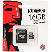 Карта памяти Micro SDHC Kingston 16ГБ SDC4/16GB