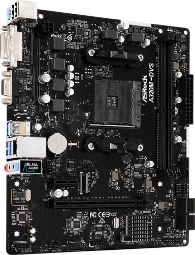 Мат. плата SocketAM4 ASRock A320M-DVS R3.0 фото 3