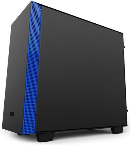 Корпус Minitower NZXT CA-H400W-BL H400i SMART MATTE BLACK/BLUE фото 2